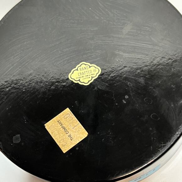 Hand Crafted Otagiri Vtg  Japan Coaster lacquer Set Of 4 & container Asian pics - Picture 8 of 12